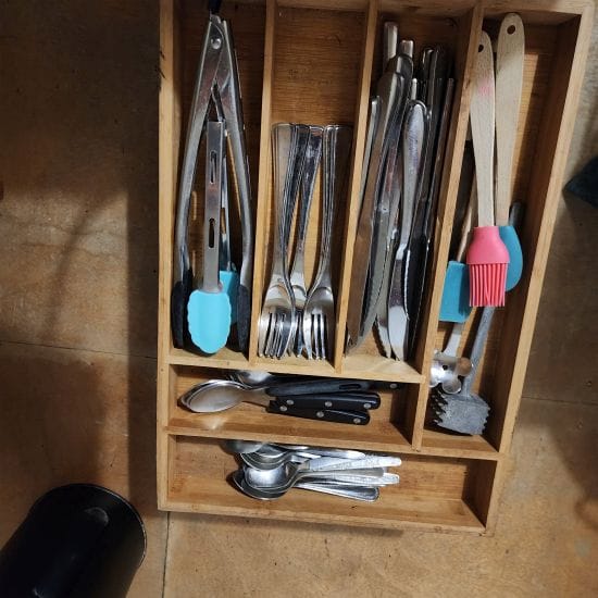 Cutlery and holder