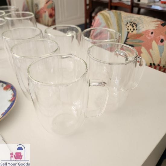 Six double walled mugs