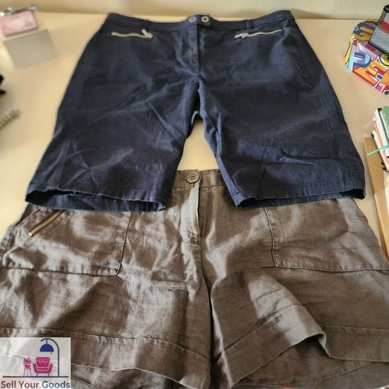 Two pairs size 18 shorts