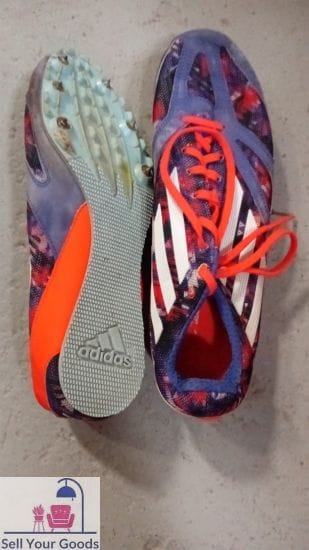 UK 10 Adidas athlectics sprinter football spikes