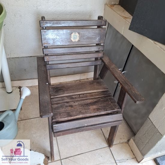 Set of 2 Wooden Arm Chairs - Image 2