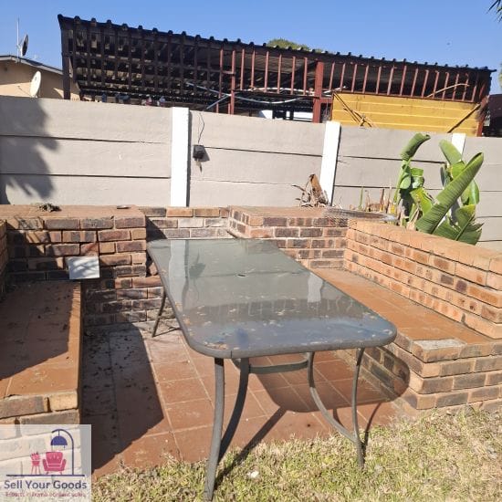 Patio Table with Glass top