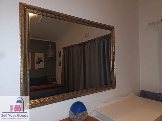 Large Golden Frame Mirror 140cm (w) x 77cm (h)