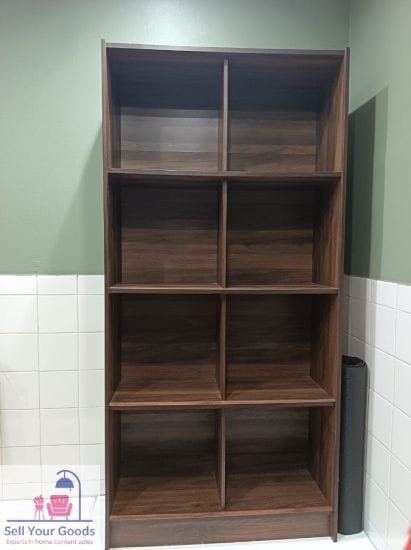 Dark Wood Bookshelf 168cm (h) x 80cm (w) x 29.5cm (d)
