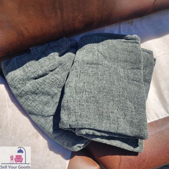 Two grey throws