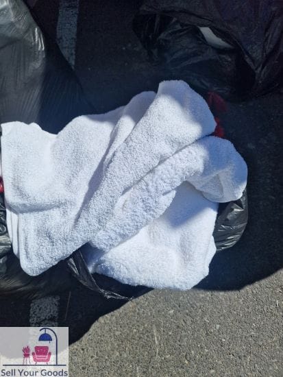 Large Selection of two bags of white towels