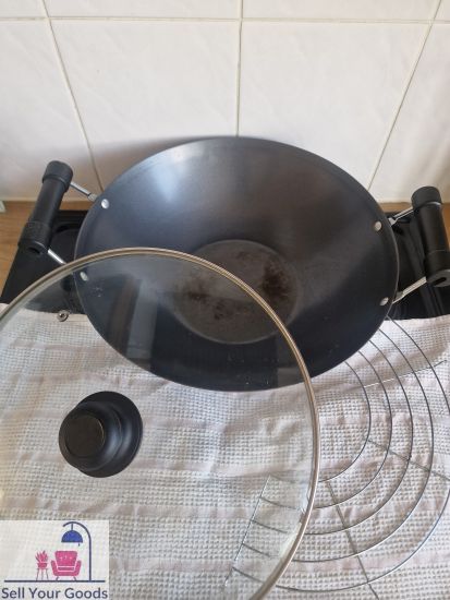 Stove top Wok pan with lid - Image 2