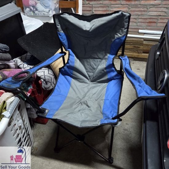 Blue and grey camping chair
