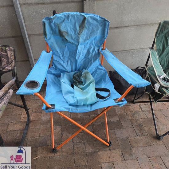 Blue and orange camping chair