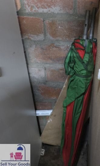 Red and green umbrella