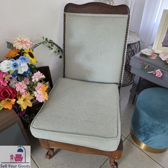 Two Ornate chairs with cushions excl small cushion