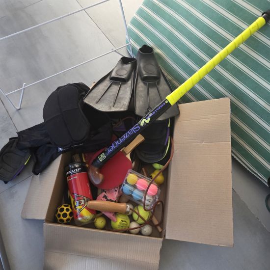 Selection of sports accessories & balls