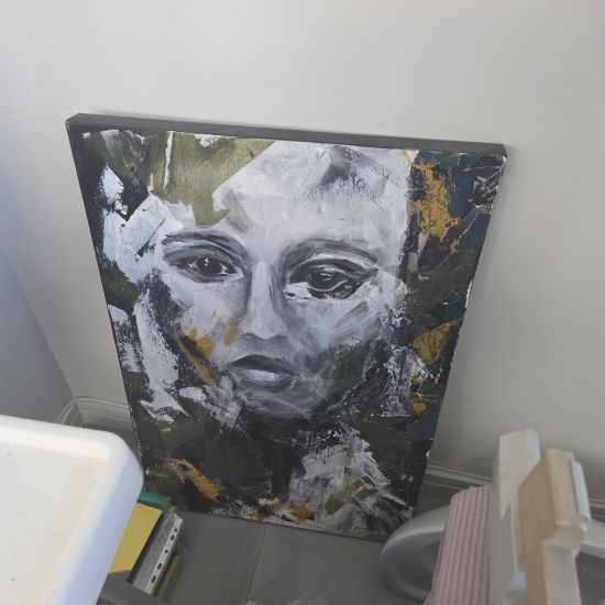 Face block mounted art