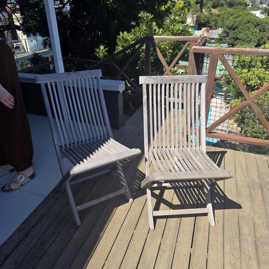Four seater wooden patio set - Image 2