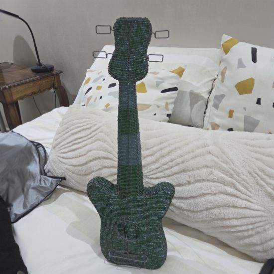 Beaded guitar decor