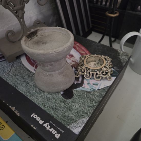 Two candle holders